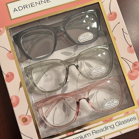 Brand New Adrienne Vittadini Set 3 Pairs of Pastel Premium Reading Glasses +2.00 main image 3